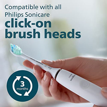 PHILIPS Sonicare 4100 Power Toothbrush, Rechargeable Electric Toothbrush with Pressure Sensor, White HX3681/23