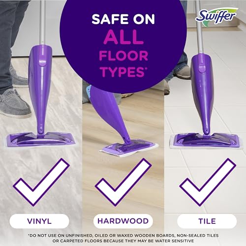 Swiffer WetJet Hardwood Floor Cleaner Spray Mop Pad Refill, Multi Surface, 24 Count