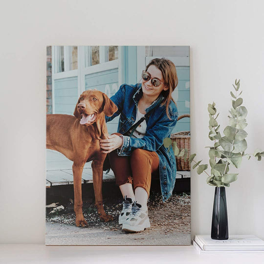 Custom Canvas Prints with Your Photos, Personalized Photo to Canvas Wall Art Prints for Family, Wedding, Anniversary, Baby, and Pet Pictures - 20x16 Inch